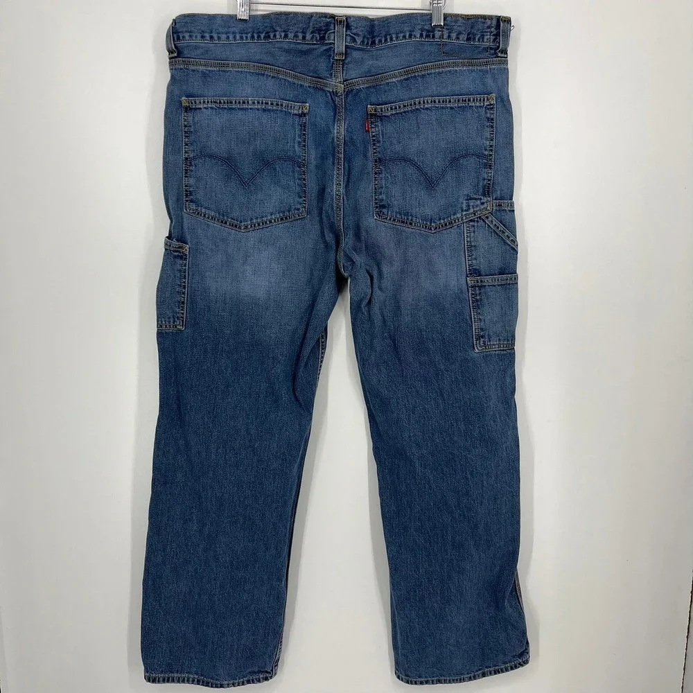 Levis Carpenter Loose Straight Jeans Mens 40x30 Blue Denim Utility Pants